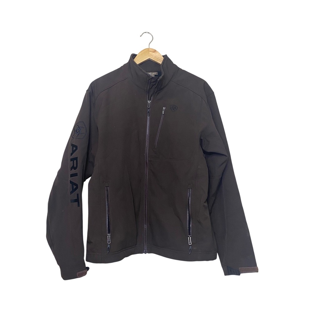 Ariat Logo 2.0 Softshell Jacket Men's Medium Brown Wind Water Resistant